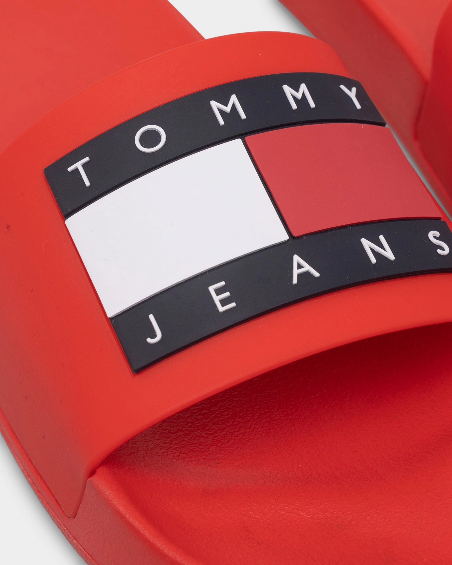 Tommy Jeans Essential Contoured Pool Slides Deep Crimson