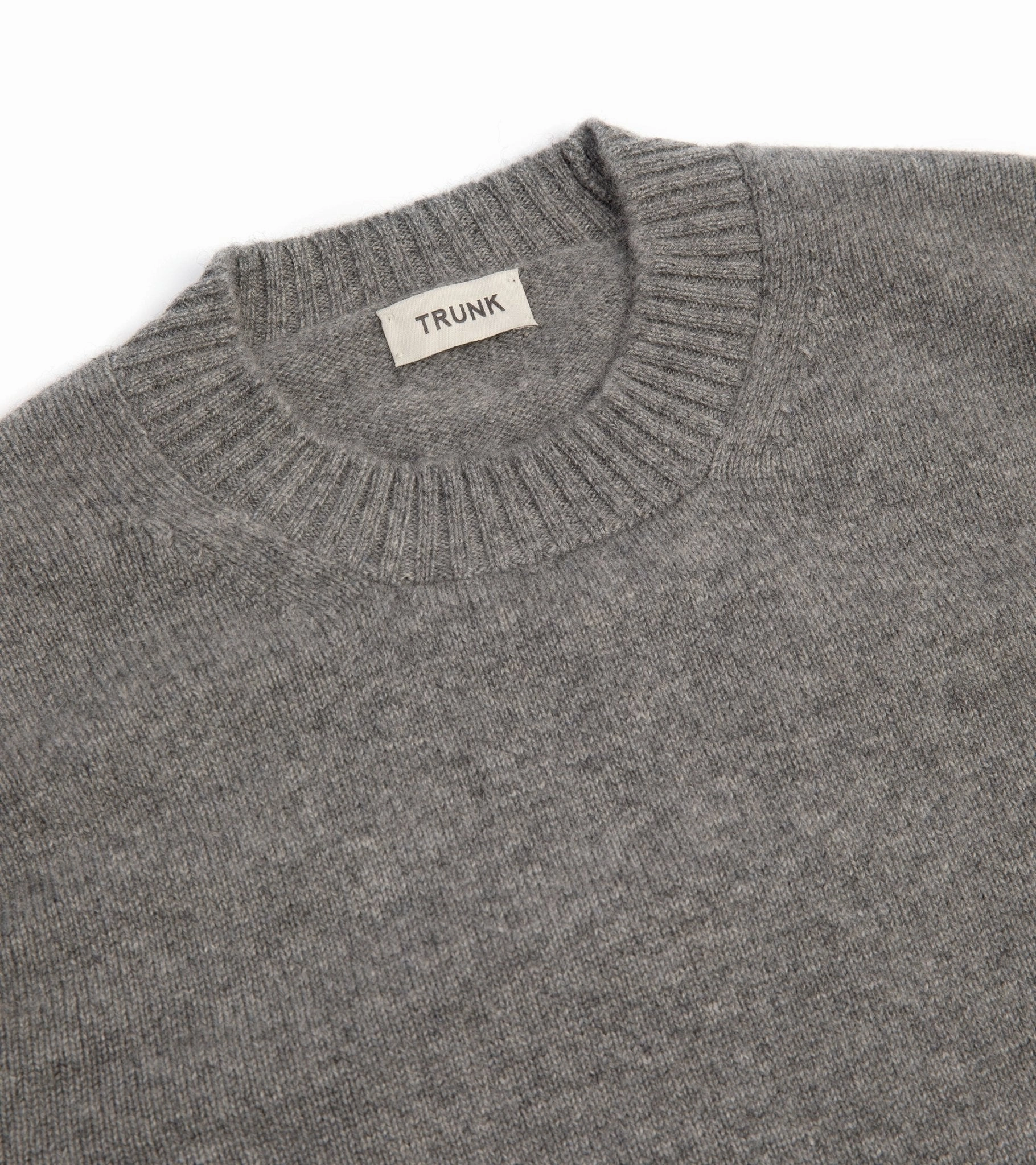 Trunk Crawford Cashmere Crew Neck Sweater: Grey Flannel