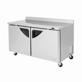 Turbo Air TWR-60SD-N Super Deluxe Series Solid 2 Door Worktop Refrigerator, 16 cu. ft.