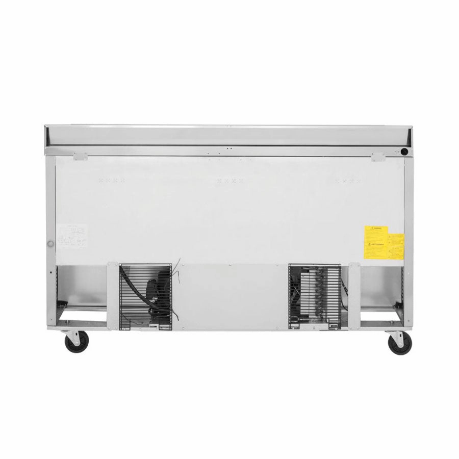 Turbo Air TWR-60SD-N Super Deluxe Series Solid 2 Door Worktop Refrigerator, 16 cu. ft.