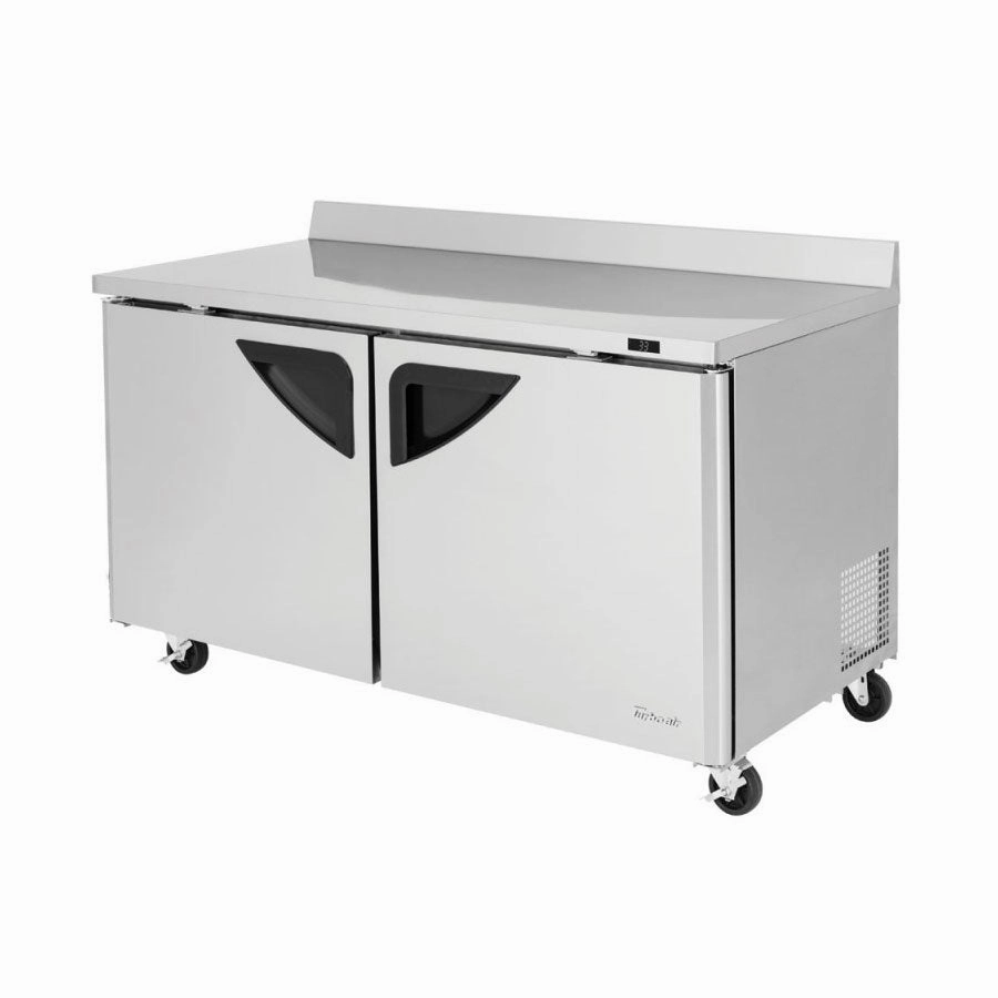 Turbo Air TWR-60SD-N Super Deluxe Series Solid 2 Door Worktop Refrigerator, 16 cu. ft.