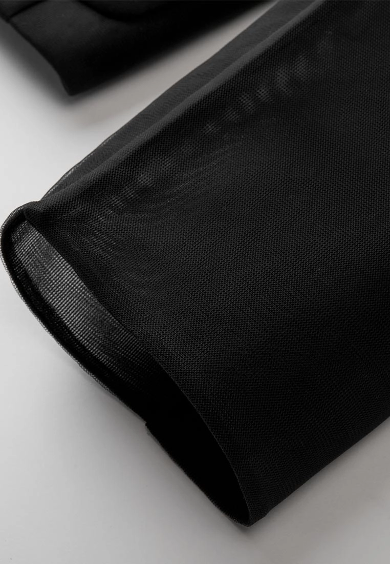 Tweed Detailing Mesh Jacket