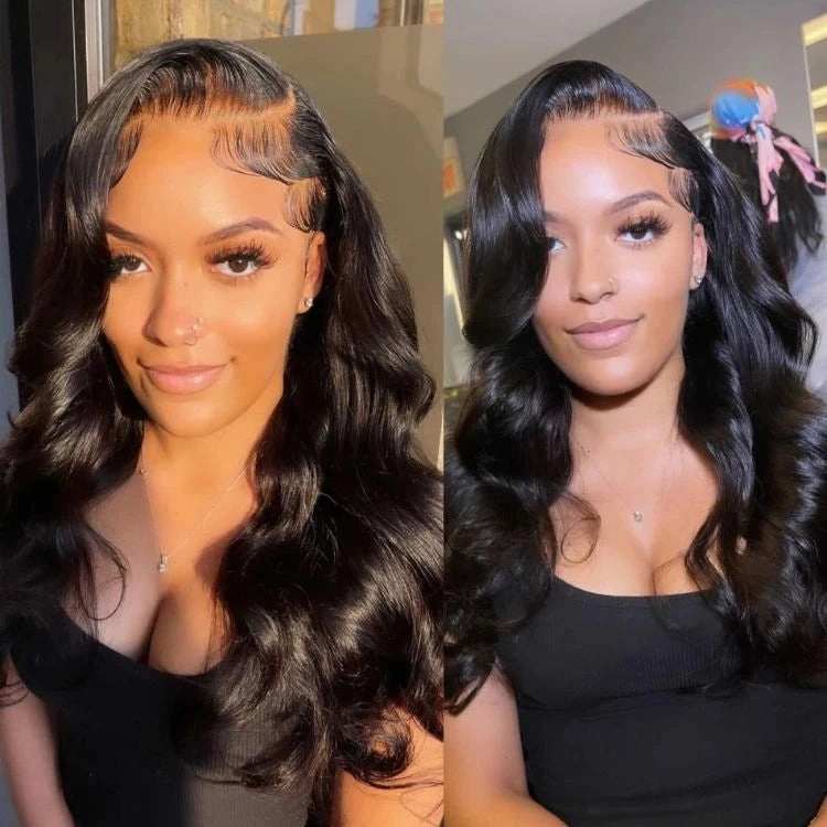 Upgraded Brazilian Hair Body Wave 3 Bundles with 5x5 HD Lace Closure