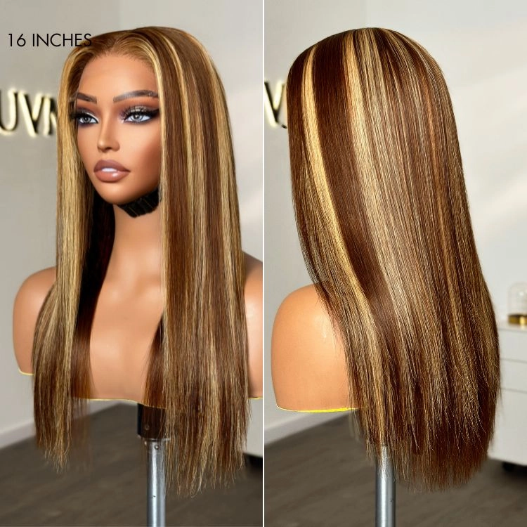 Weekly Special | Honey Blonde Highlight Silky Straight Glueless 5x5 Closure HD Lace Long Wig