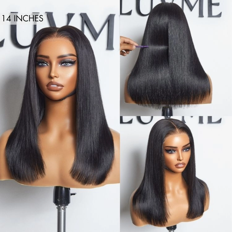 Weekly Special | Jet Black Middle Part Silky Straight Glueless 5x5 Closure Lace Wig Pre-Cut Lace