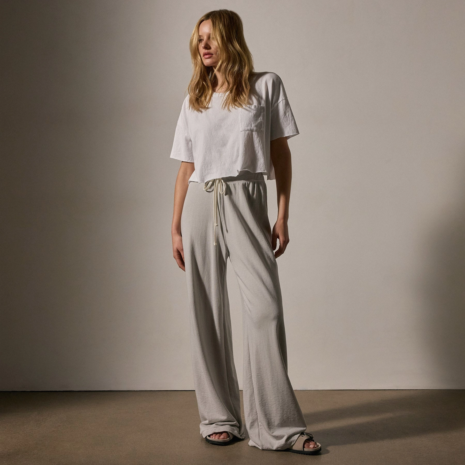 Wide Leg Sweatpant - Salt Pigment