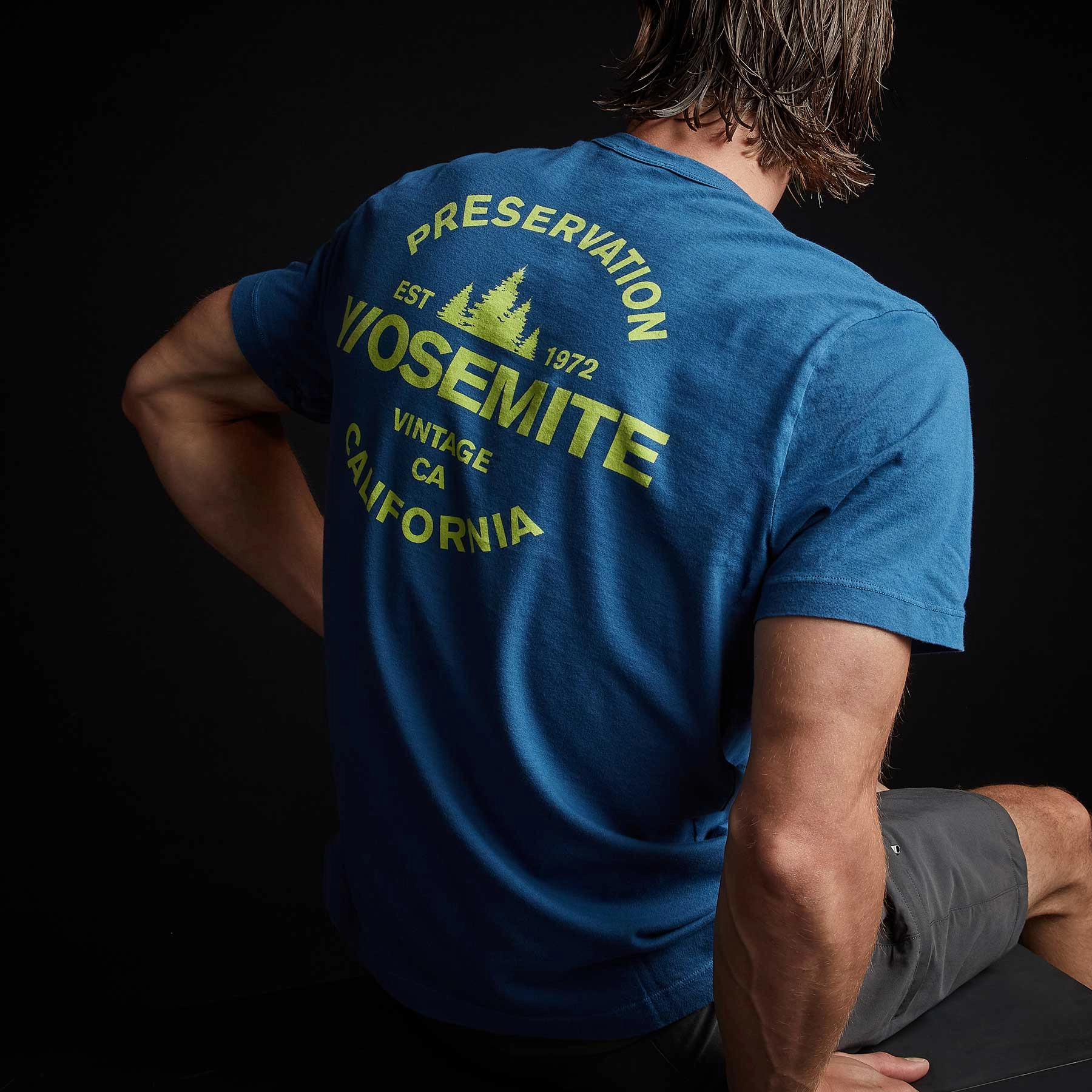 Y/OSEMITE Short Sleeve Crew Neck - Baltic Blue