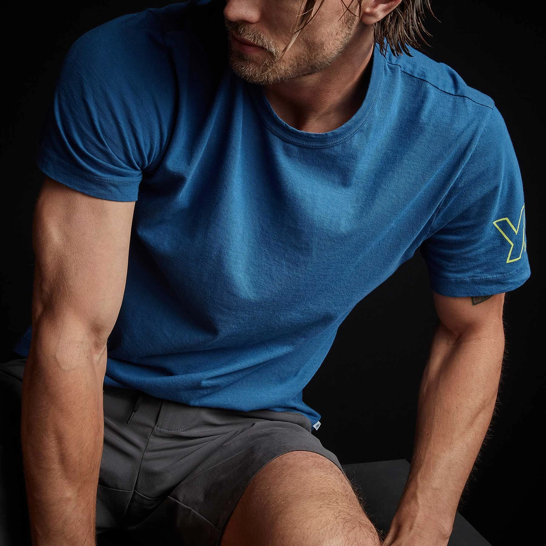 Y/OSEMITE Short Sleeve Crew Neck - Baltic Blue