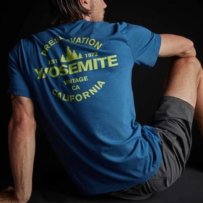 Y/OSEMITE Short Sleeve Crew Neck - Baltic Blue