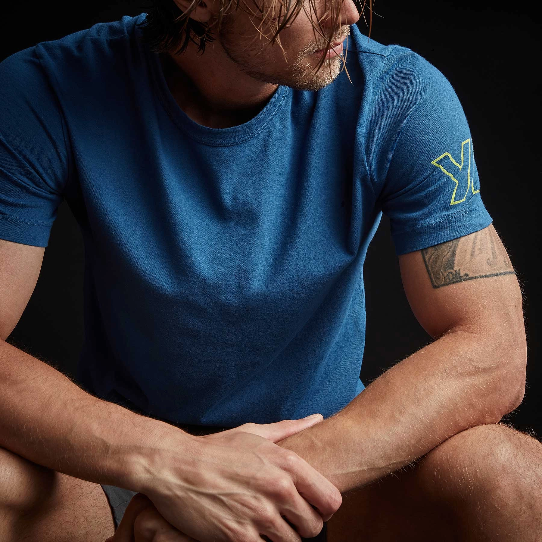 Y/OSEMITE Short Sleeve Crew Neck - Baltic Blue