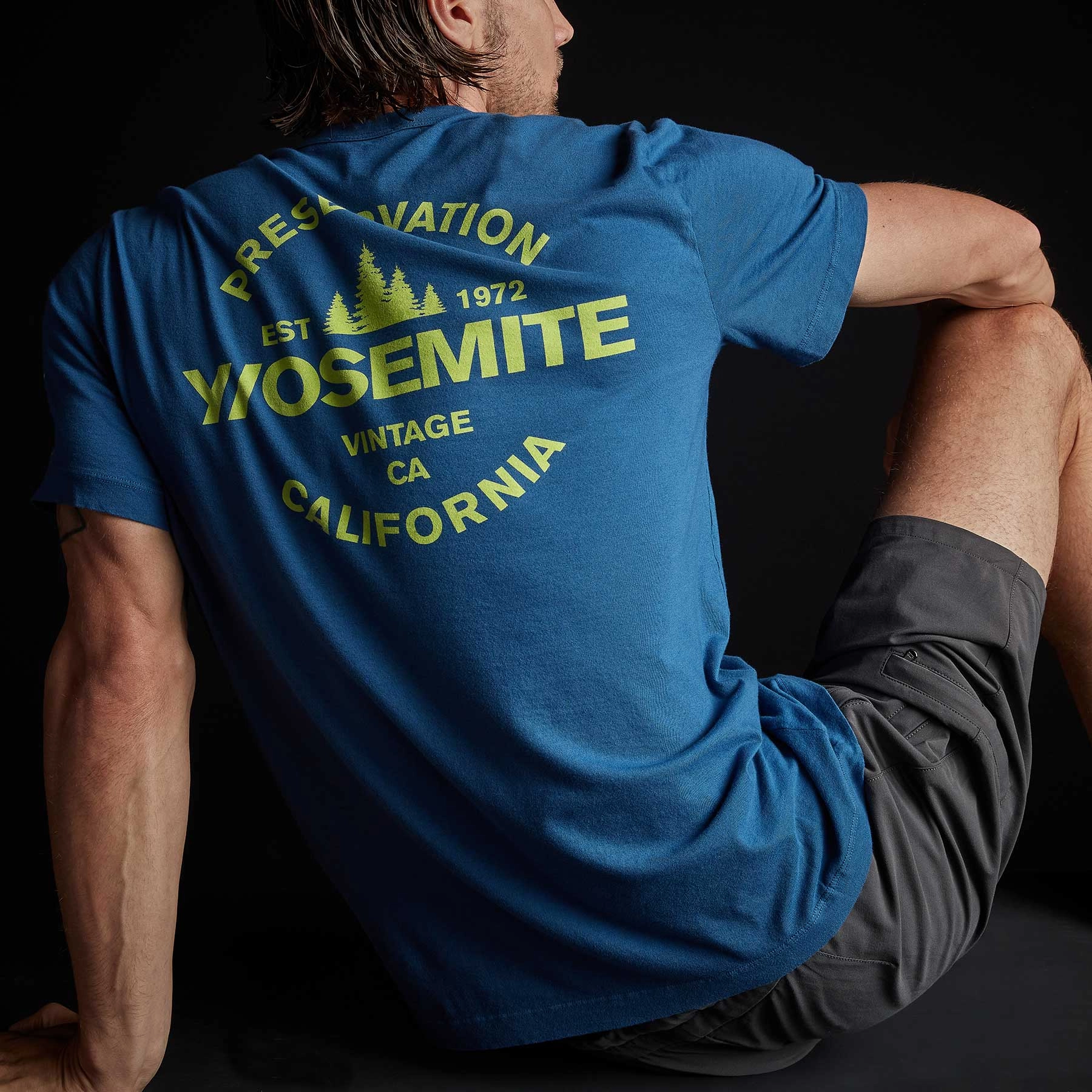 Y/OSEMITE Short Sleeve Crew Neck - Baltic Blue