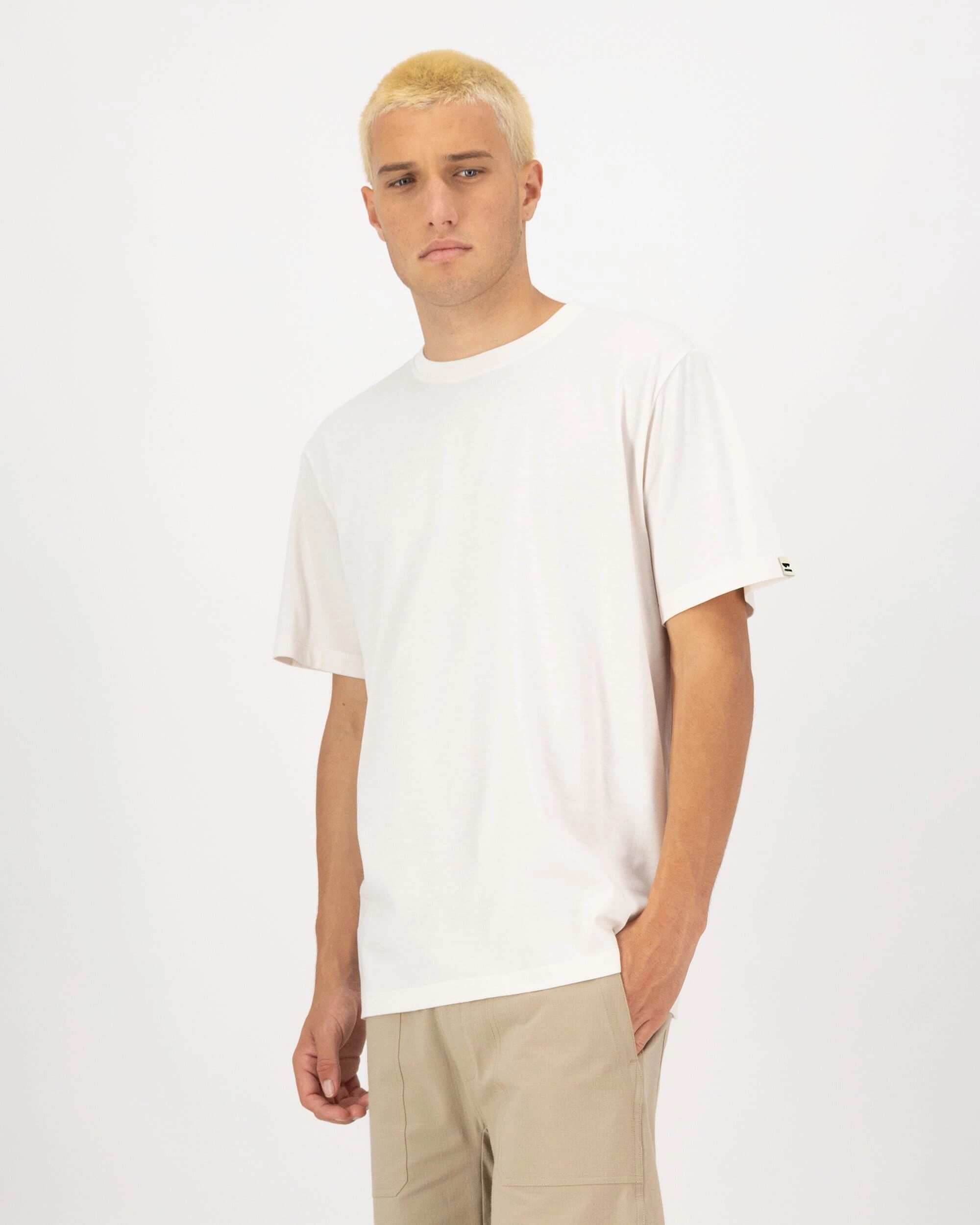 Yonder Merino Organic Cotton T-Shirt - Vintage White